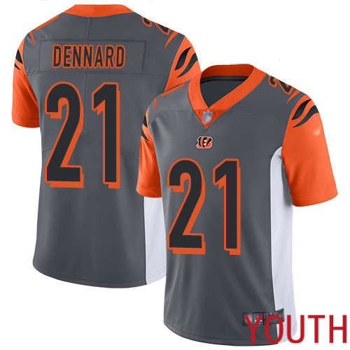 Cincinnati Bengals Limited Silver Youth Darqueze Dennard Jersey NFL Footballl #21 Inverted Legend